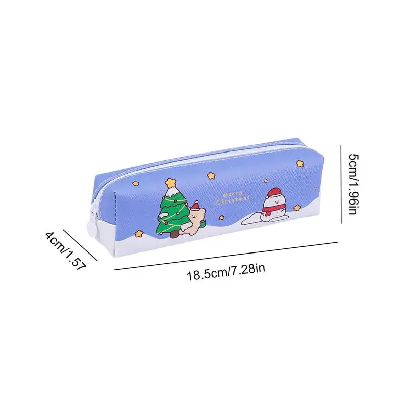 Large Capacity Pencil Case Christmas Cartoon Big Capacity Cute Pencil Case Pencil Organizer Stationery Storage Bag For Teens