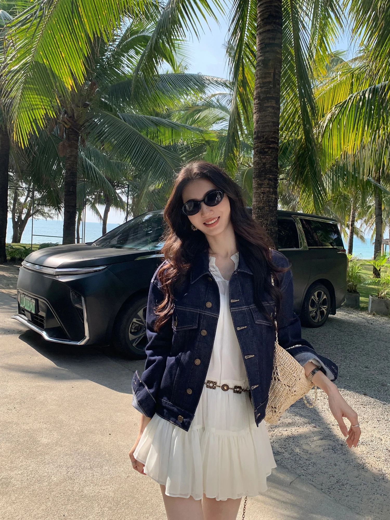 

Винтажная джинсовая куртка Mulvan Original Color с отложным воротником, свободного прямого кроя, женская, повседневная, из смесового хлопка, с рукавом до плеча