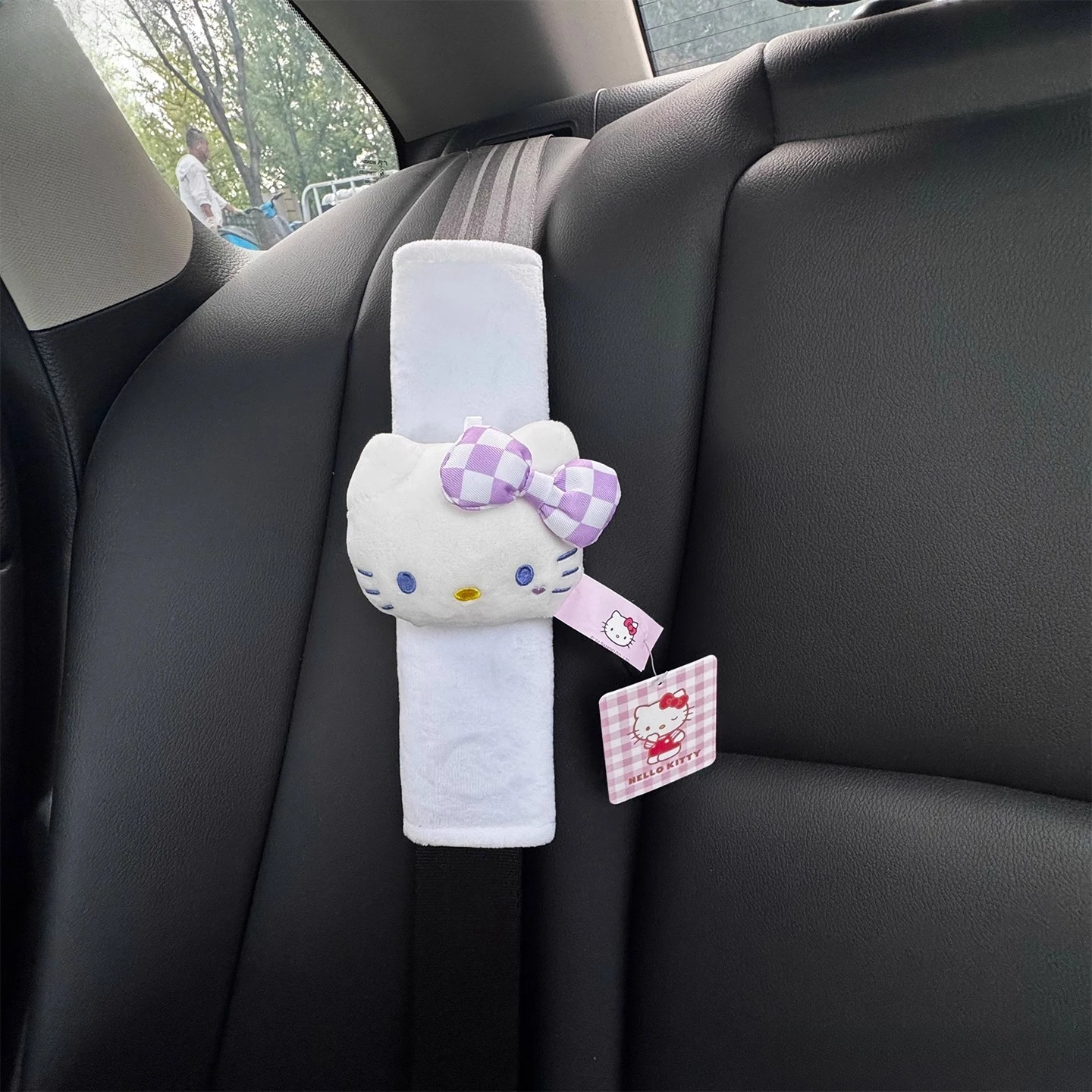 Sanrio Hello Kitty Car Seat Belt Cover Adjustable Car Safety Belt Cover Shoulder Pad for Kids Adults Car Interior Accessories