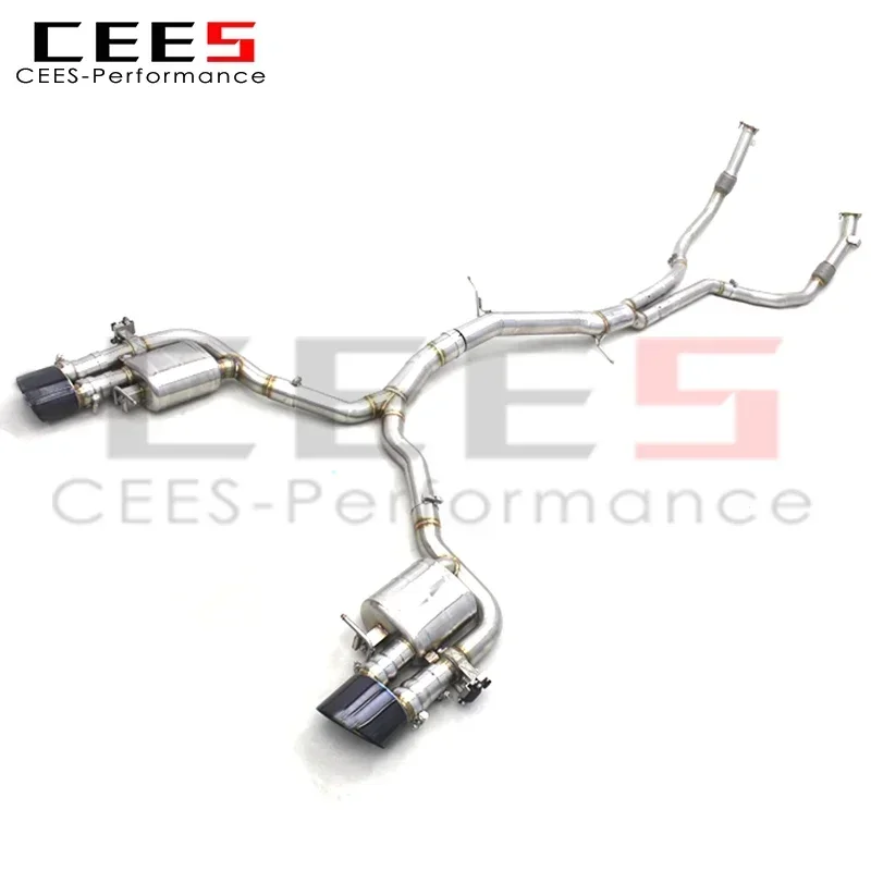 

cees Electronic Valve Catback Exhaust Pipes for Audi RS4/RS5 B9/B9.5 2.9T 2017+ Valve Control Exhaust System with Tips