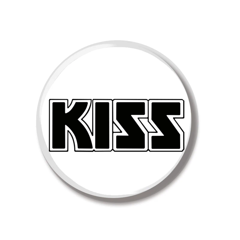 44MM Rock Band Kiss Album CD Pin Soft Button Pin Jewelry Creative Badge Cartoon Brooch Lapel Pin Bag Backpack Hat Decoration