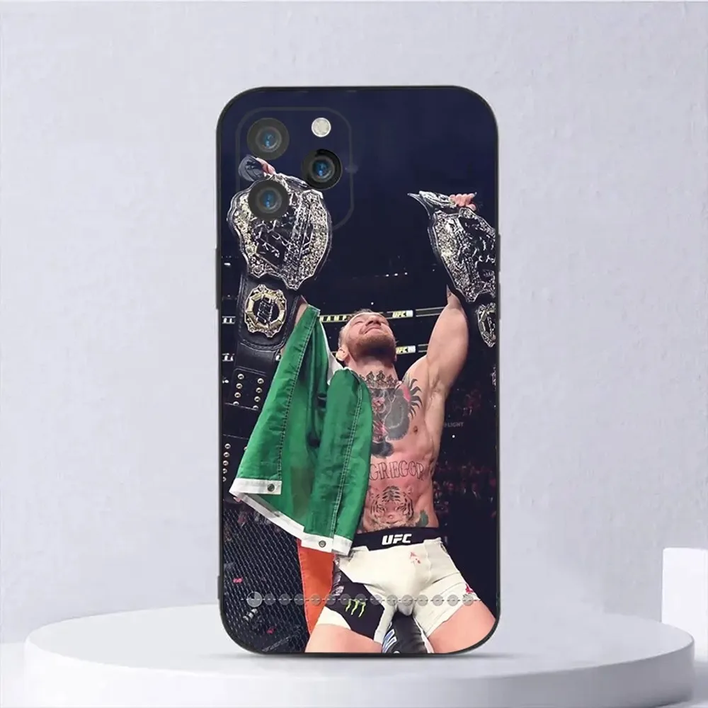 Conor McGregor Boxing Phone Case For iPhone 15,14,13,12,11,Plus,Pro Max,XS,X,XR,SE,Mini,8,7 Soft Silicone Black Cover