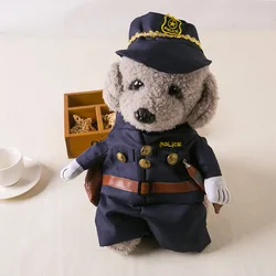 Funny Police Dog Costume Funny Party Cosplay Novelty Cat Dog Clothes for Halloween Christmas Cute Spooky Pet Costume