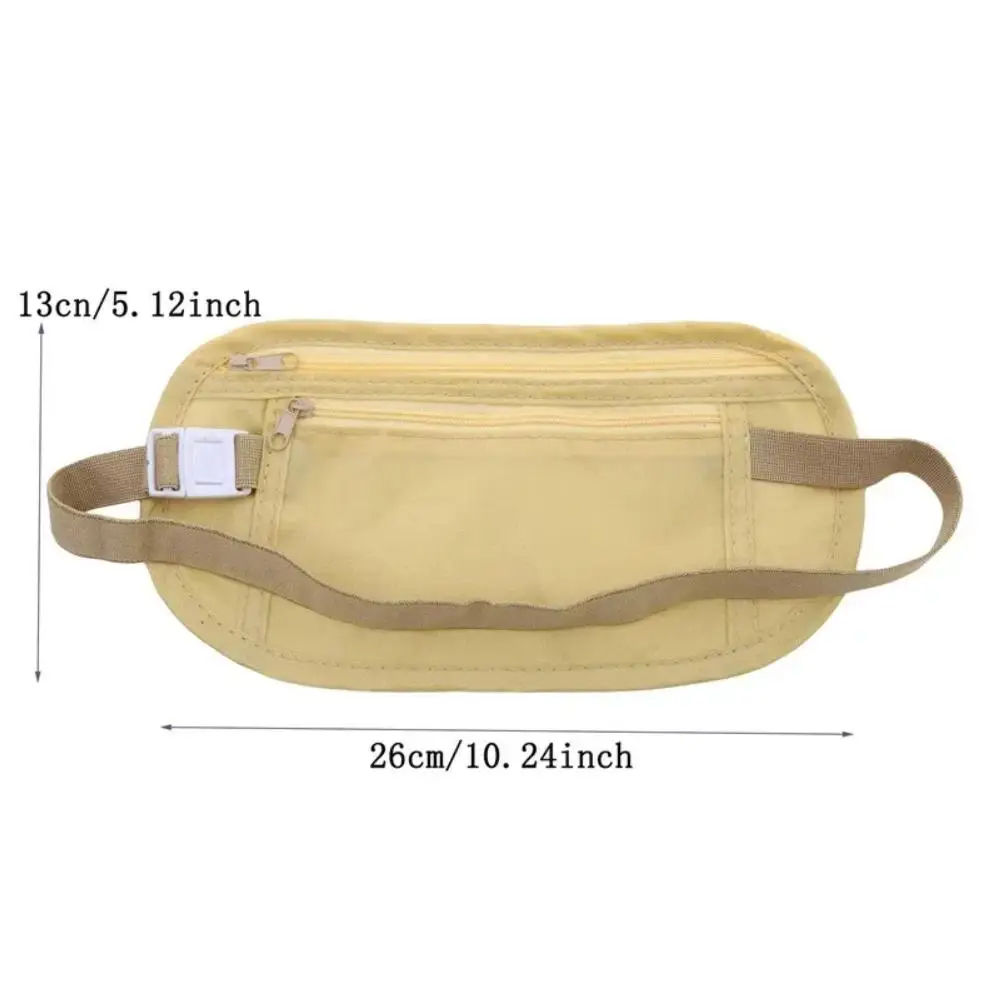 Тонкая противоугонная поясная сумка для дома и путешествий — сумка для паспорта, скрытый тонкий кошелек для занятий спортом и бегом на открытом воздухе для документов