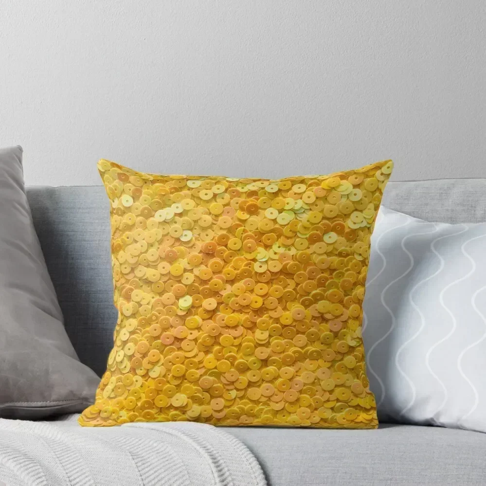 

Bright yellow round sequins Throw Pillow Sofa Decorative Covers Cushions For Sofa pillow cover luxury pillow