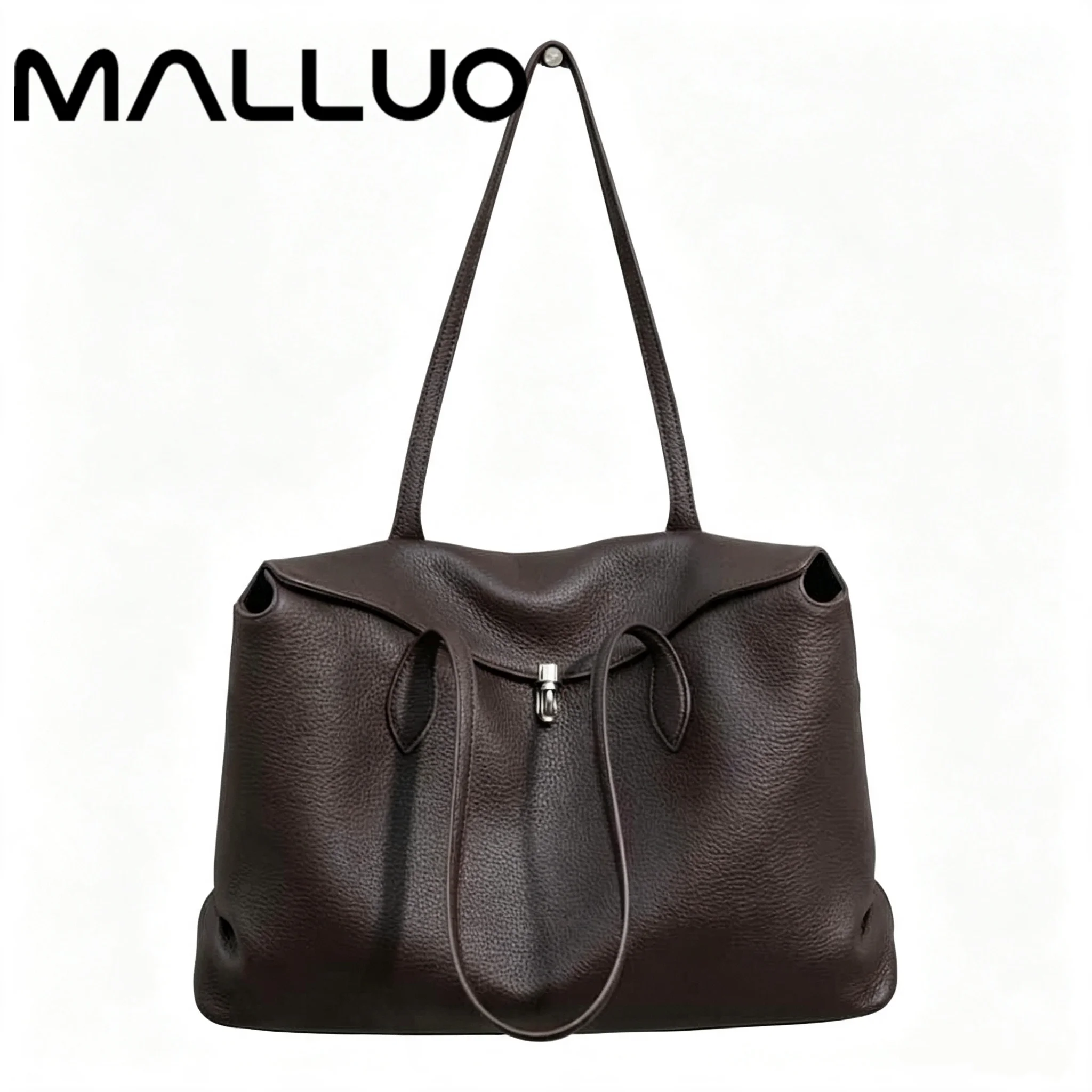 Women's Bag Genuine Leather Tote Handbags Suede Commuting Cowhide Large Capacity Designer Luxury Female Commuter Shoulder Bags