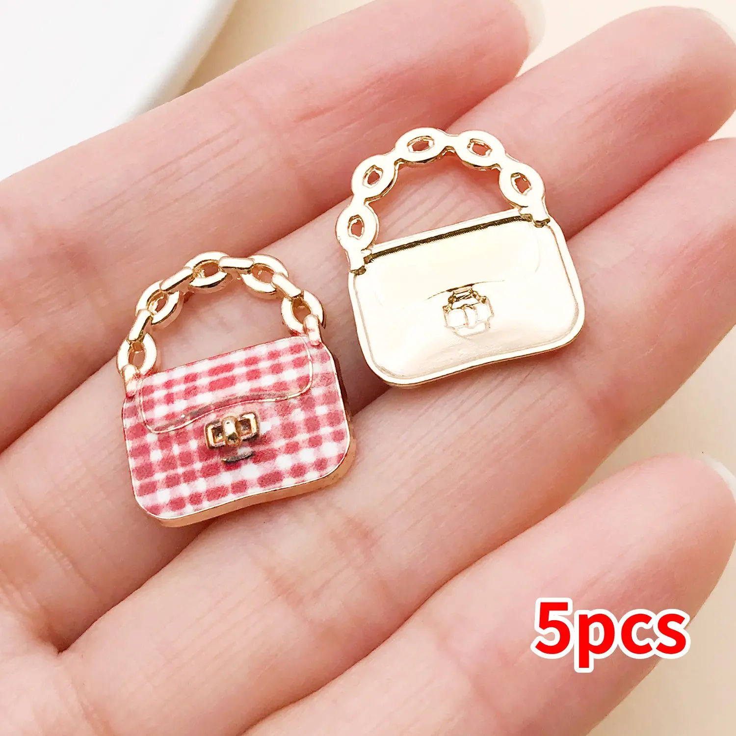 5/10 Stück 20x16mm bunte Emaille-Handtaschenanhänger für DIY-Halsketten, Armbänder, Ohrringe, Schmuckherstellung, Schlüsselanhänger-Zubehör