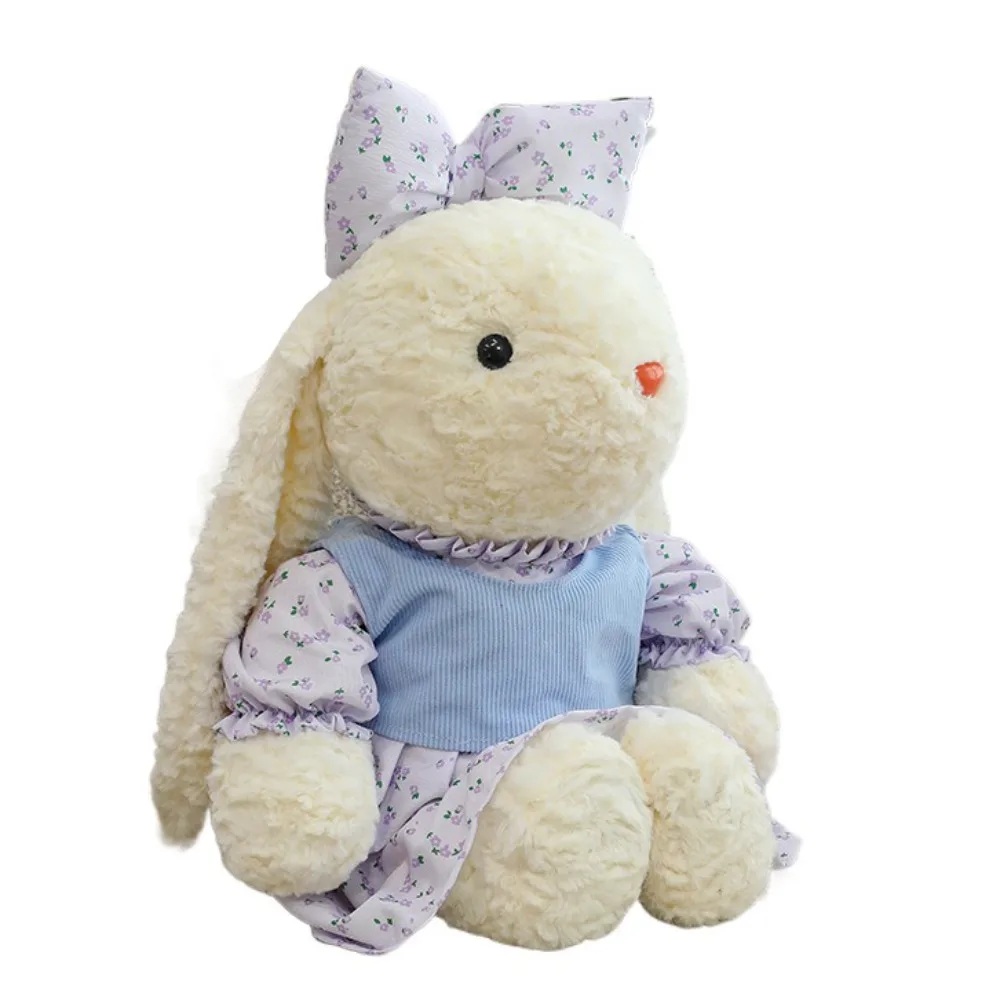 

Stuffed Rabbit Plush Toy Cartoon Animal Soft Animal Dressed Bunny Doll Kawaii Colorful Dress Rabbit Soft Doll Kids Boy Girl