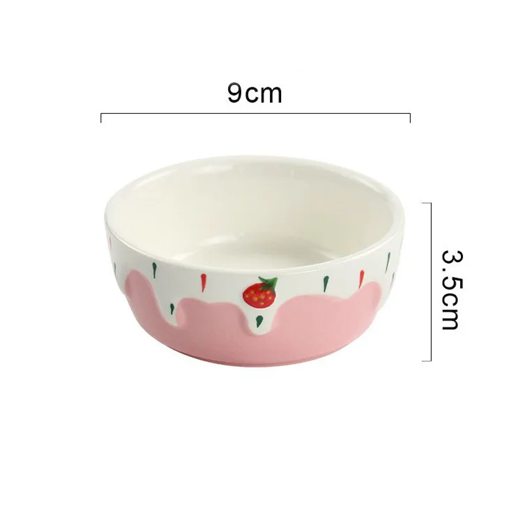 Hamster ceramic food bowl large size golden bear rabbit Totoro hedgehog guinea pig anti rollover and splash food bowl view 4