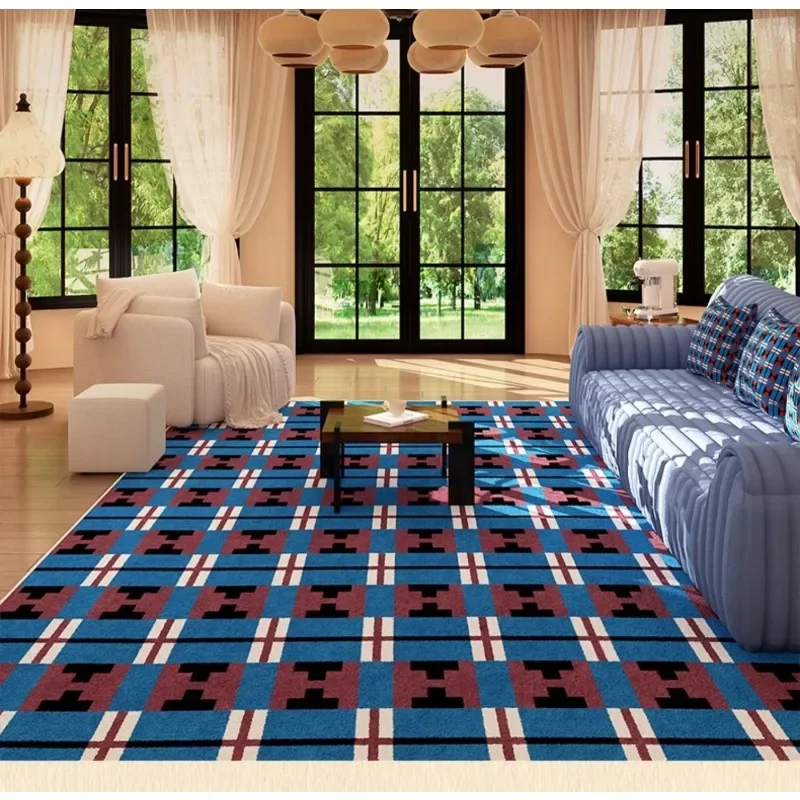 Vintage green carpet living room