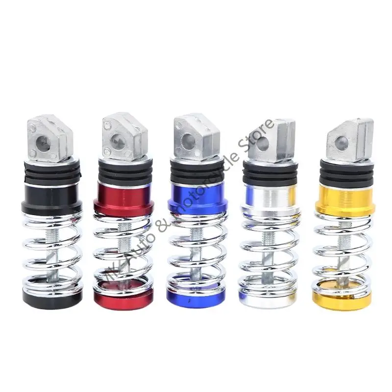 Spring Loaded Footrest Pegs Reduce Fatigue On Bumpy Roads Universal Fit Design
