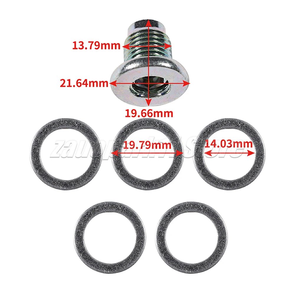 For Mazda 3 6 CX5 CX3 CX8 CX9 99564-1400 Engine Oil Pan Drain Plug Bolt FS50-21-249 Nuts Bolts