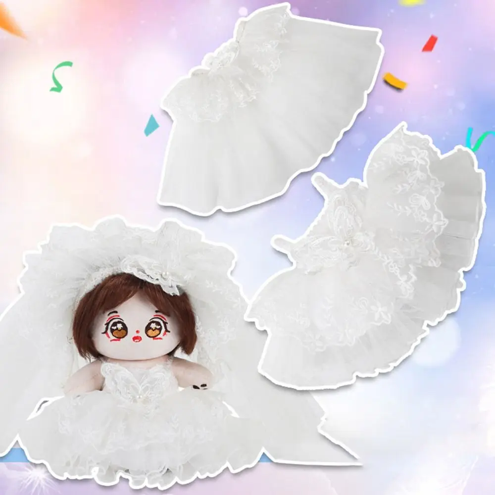 

20cm Cotton Doll Doll Princess Dresses Hand-made Replacement Cute Skirt DIY Multiple Styles Headband Hat Children Toys