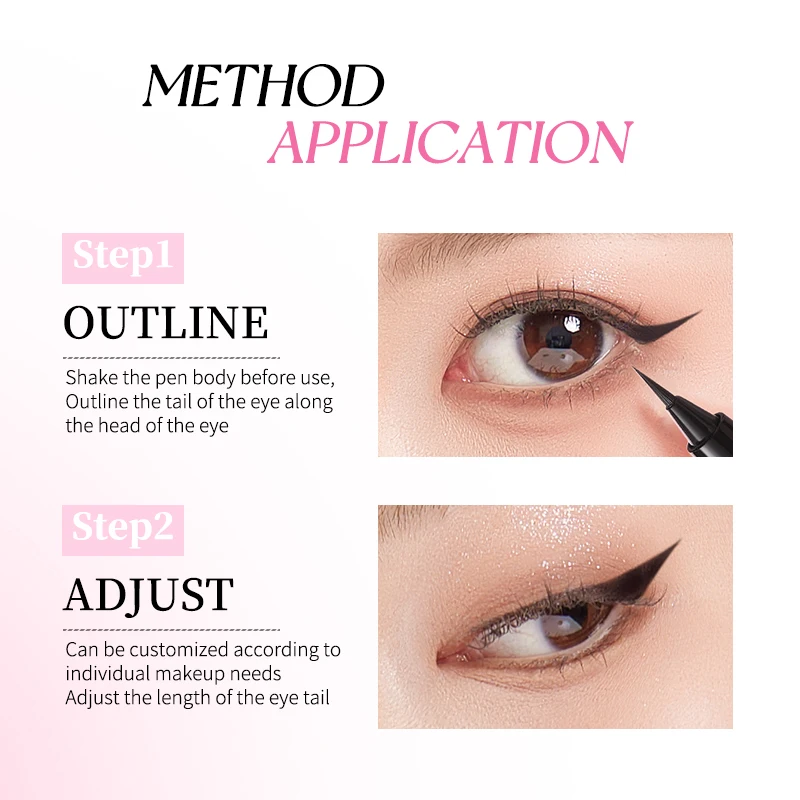 Life Girls Ultrafijne zwarte eyeliner Langdurige gladde make-up Bestand tegen vlekken Vloeibare eyeliner-pen voor beginners
