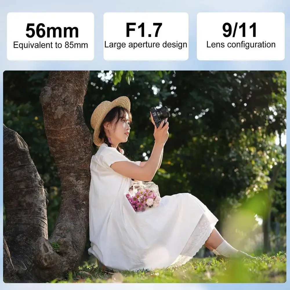 Viltrox 56mm F1.7 자동 초점 APS-C 렌즈, 미러리스 카메라 마운트, 후지 X XF X-T4 XF X-T30ii X-Pro3 소니 E 니콘 Z Z30 Z50 용, 56mm F1.7