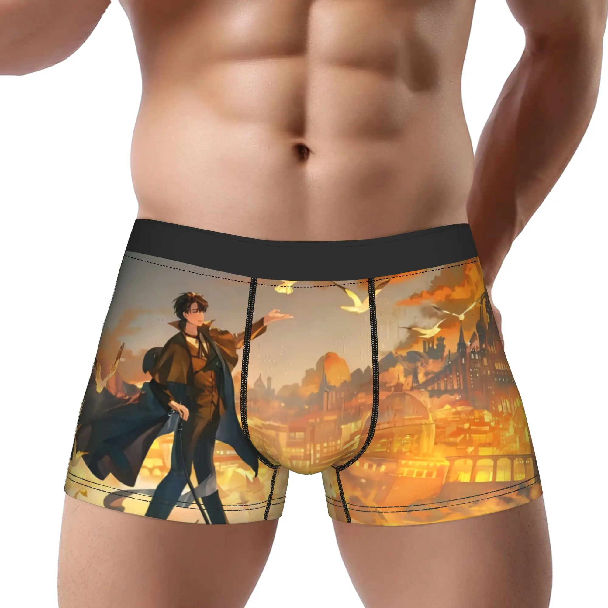 

Трусы-боксеры Lord of the Mysteries, дышащие трусы, мужское нижнее белье, шорты с принтом, трусы-боксеры