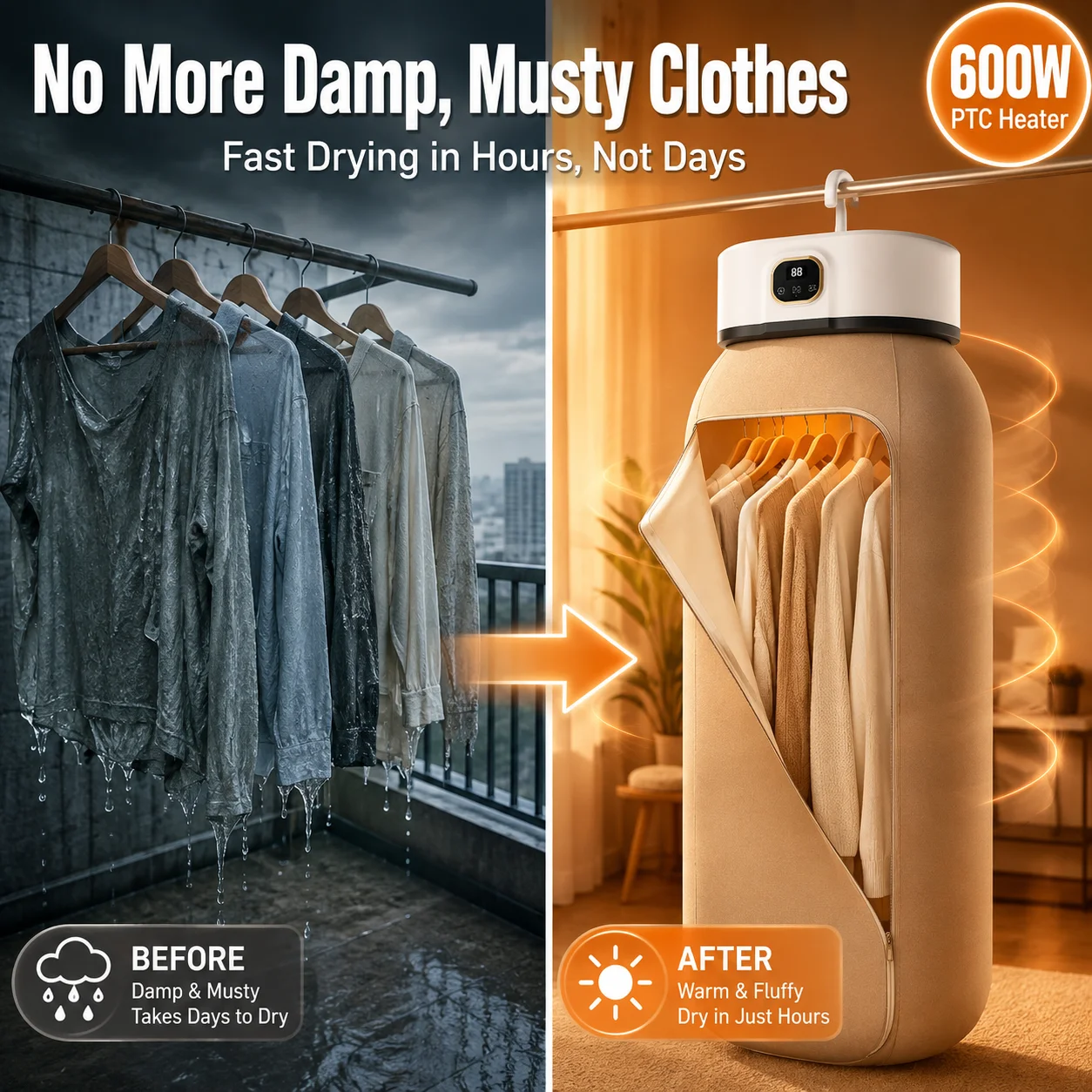 Household Clothes Dryer Portable Small Clothes Dryer Baby Clothes Dormitory Folding Display Clothes Dryer