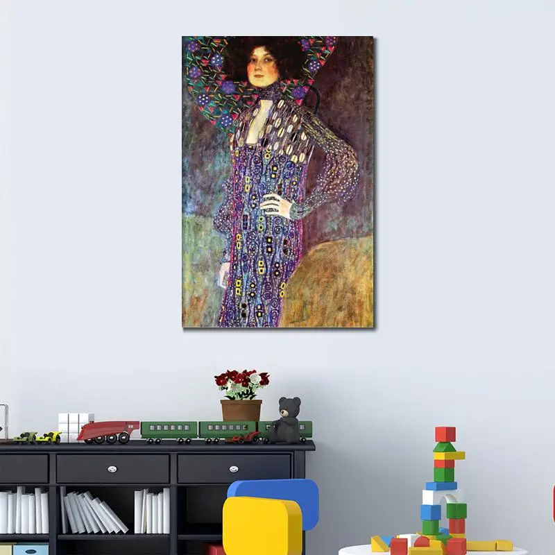 Portrait of Emily Fidge Gustav Klimt Oil Painting Reproduction Canvas Art High Quality Hand Painted Modern Artwork Bedroom Decor