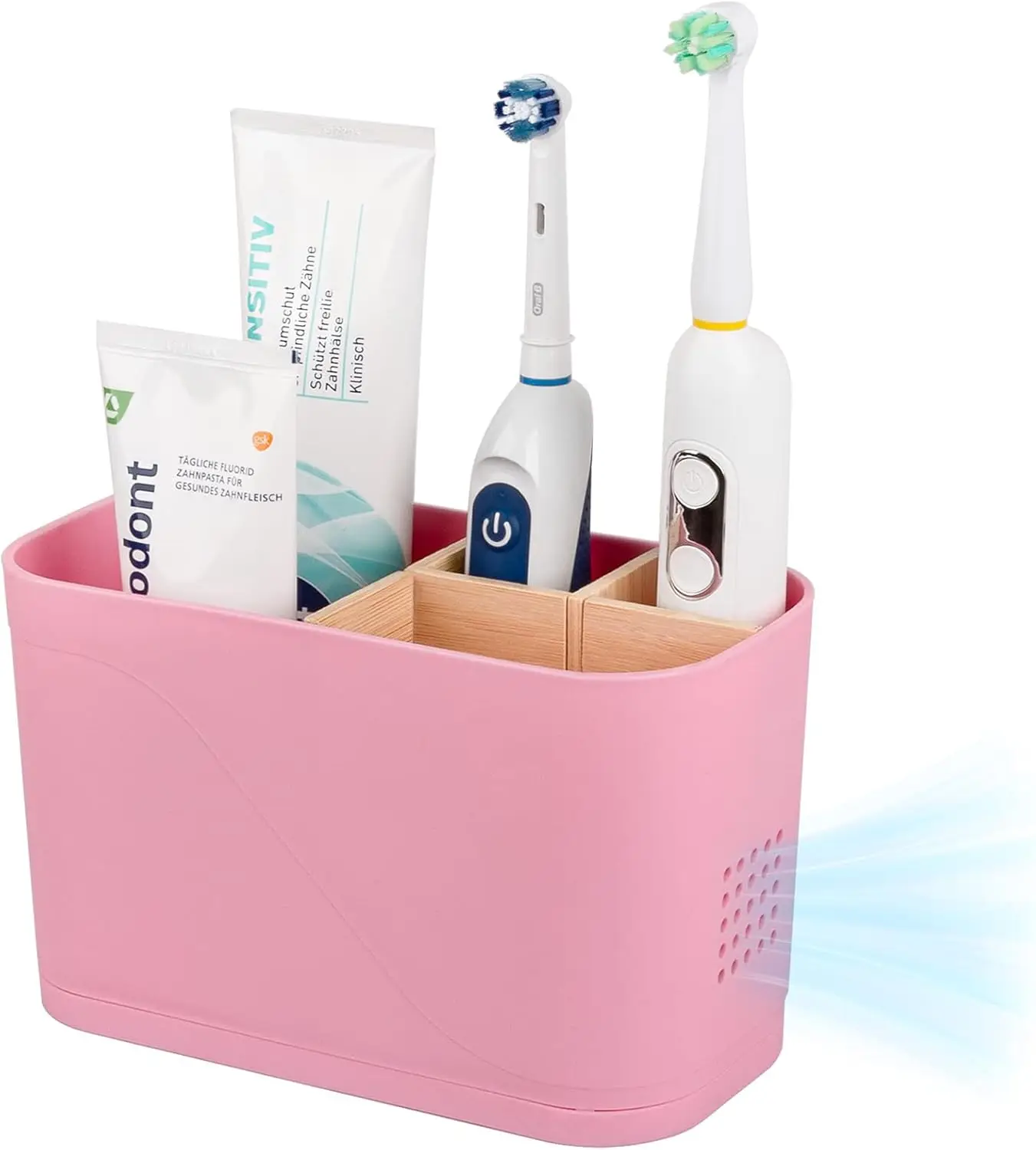 

Держатели для зубных щеток для ванных комнат, держатель для электрических зубных щеток с бамбуковыми разделителями, детская зубная щетка и органайзер для зубной пасты для