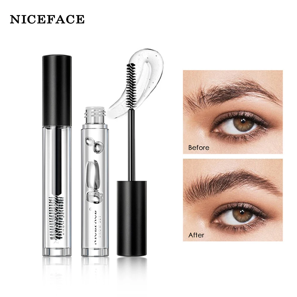 Gel transparente para cejas, cera para cejas, resistente al agua, de larga duración con cepillo 3D, Gel de jabón para estilizar cejas, Cosméticos para mujeres