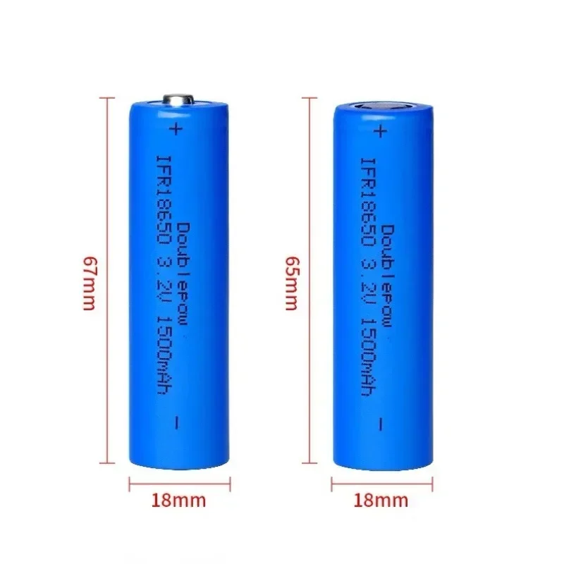 10 Uds 18650 batería recargable LiFePO4 3,2 V 1500mAh cargador para termómetros frontales máquinas de ópera cigarrillos electrónicos