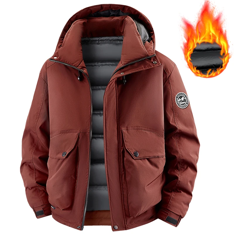 Large Size 8XL Winter Jacket Men Parkas Hoode Windbreaker multi-pocket Cargo Coats Women Outdoor Couple`s Hiking Camping Jackets