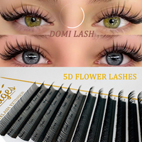 Domi Premium 5D Flower Spikes Fairy Flora Lashes Premade Fans Individual Lashes Extension Soft Natural Makeup Wholesale Supplier