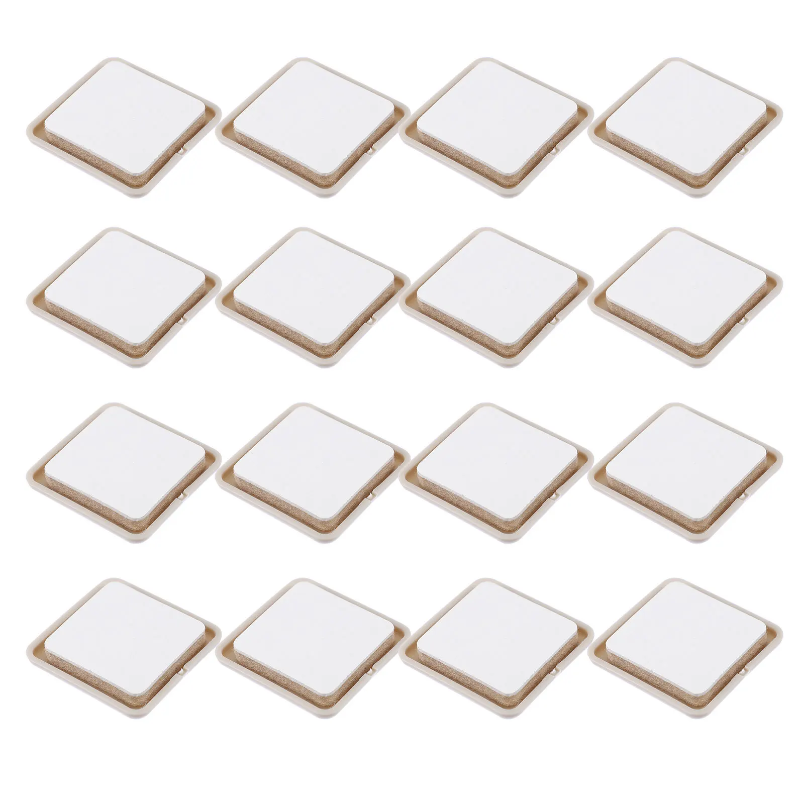 

16pcs Slide-On Furniture Glide Pads 35Mm Self-Adhesive Floor Protector Chair Leg Caps Anti-Scratch Table Glides For Wood Floors