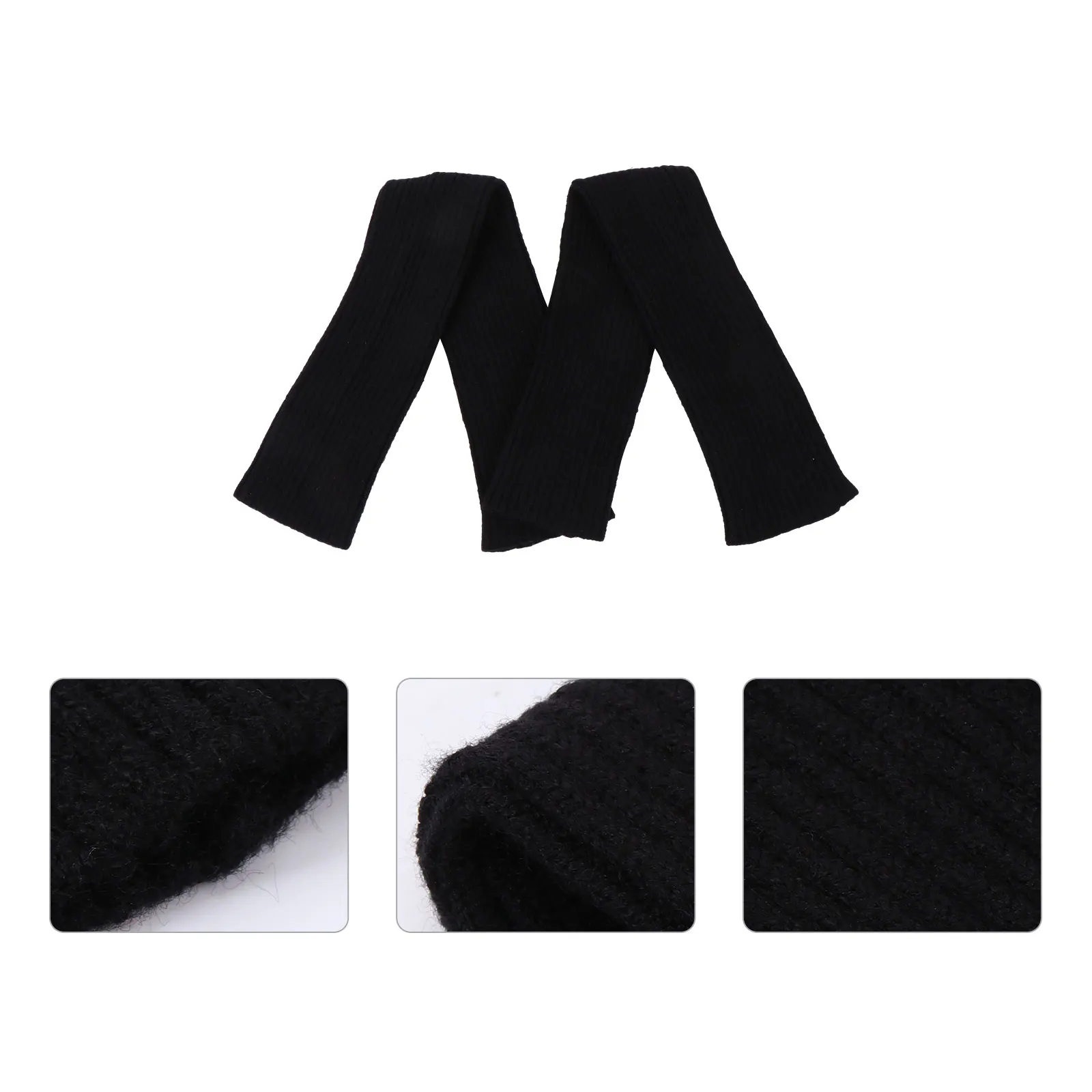 1Pair Winter Warm Arm Warmers Gloves Oversleeves Thumb Hole Long Fingerless Wool Knitted Sleeve Women Outdoor Sports Jogging