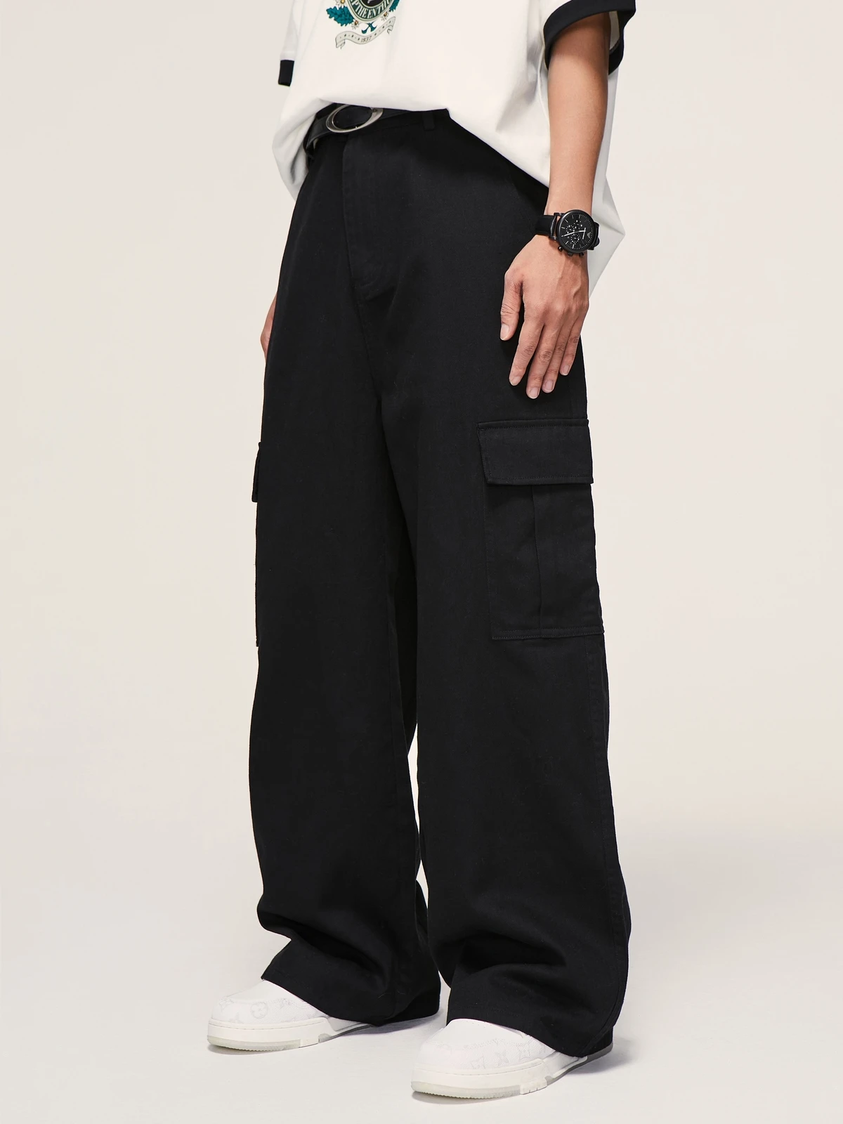 

Glowing Box Loose Wide Leg Pants Casual Drapey Straight Workwear Sle Cotton Youth Faionable All Seasons Color