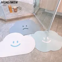 Cloud Shape Super Absorbent Bath Mat Rubber Bathroom Rug Non-slip Entrance Doormat Floor Mats Toilet Carpet Kitchen Area Rugs