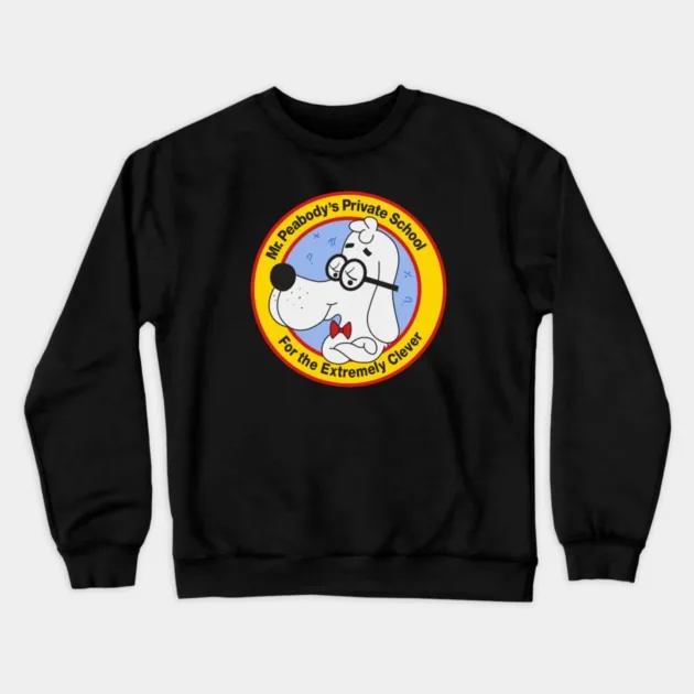 

Autumn and Winter Mr. Peabody Tribute Sweatshirt, "Mr. Peabody's Private School Graphic" for A Trendy Look