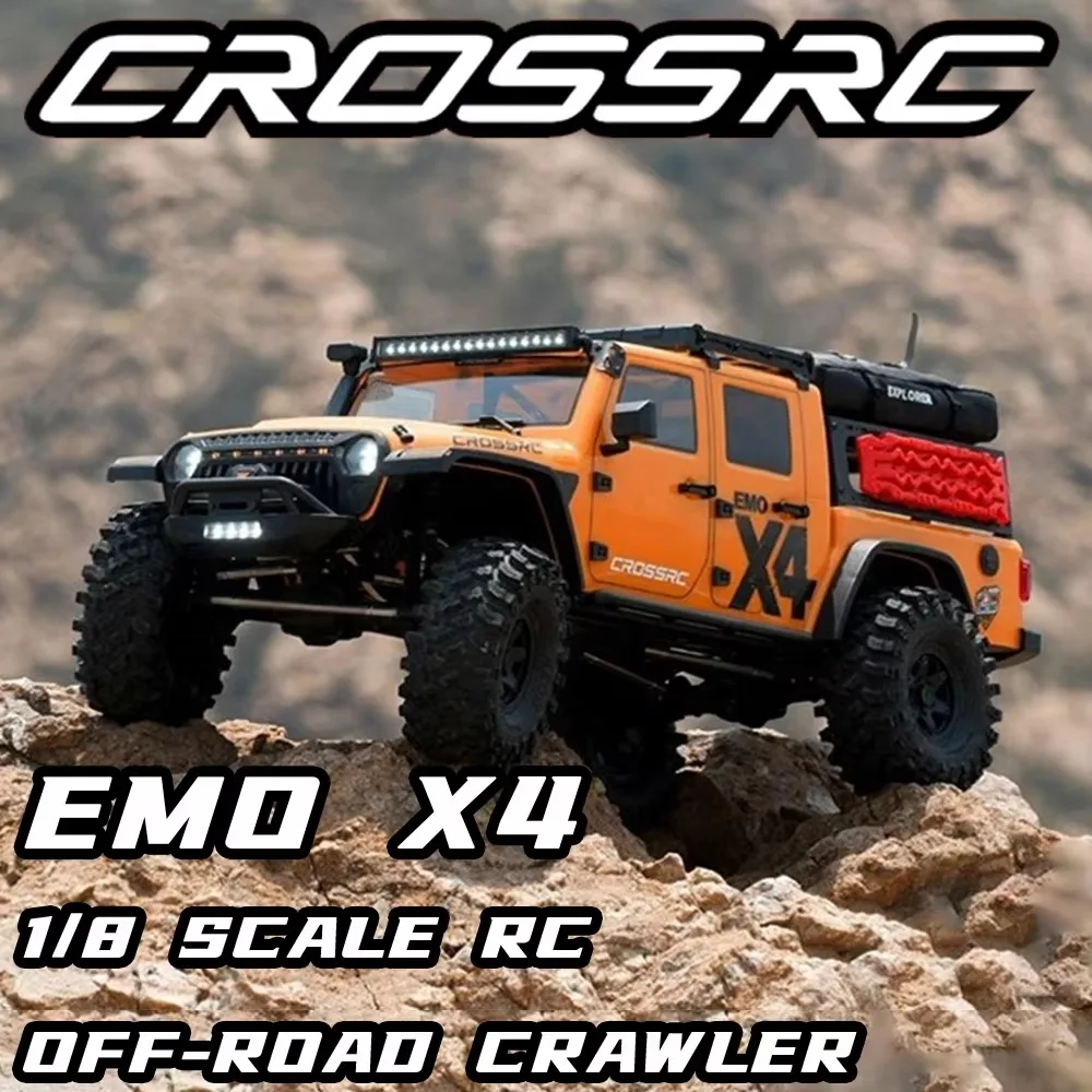 Crossrc Emo X4 4wd Rtr 1/8 Rock Crawler Rc Elektrische Afstandsbediening Model Auto Crawler Weg Reddingsvoertuig Volwassenen Kinderen Speelgoed