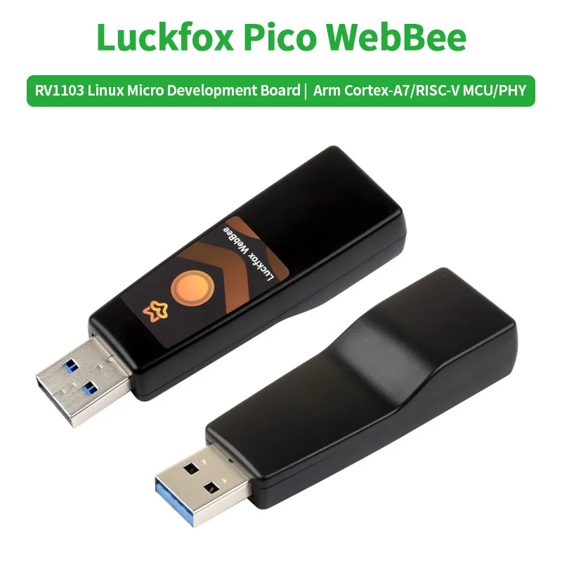 Luckfox Pico WebBee RV1103 Linux Micro Development Board Integrates Arm Cortex-A7/RISC-V MCU/PHY Ethernet Port with Case