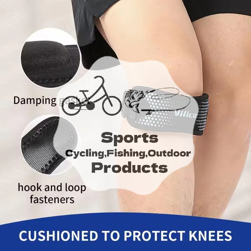 حافظ على نشط مع دعامة الركبة القابلة للتعديل لدعم الرضفة - حزام تثبيت الأوتار لكرة القدم وكرة السلة والجري وصالة الألعاب الرياضية #1