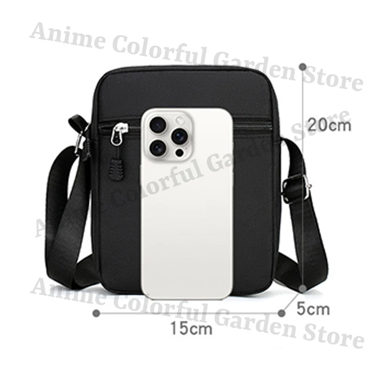 Bolsa de Armazenamento para Telefone em Nylon com Estampa do Pikachu, Bolsas de Ombro Fashion para Homens e Mulheres, Bolsas Transversais Portáteis pa