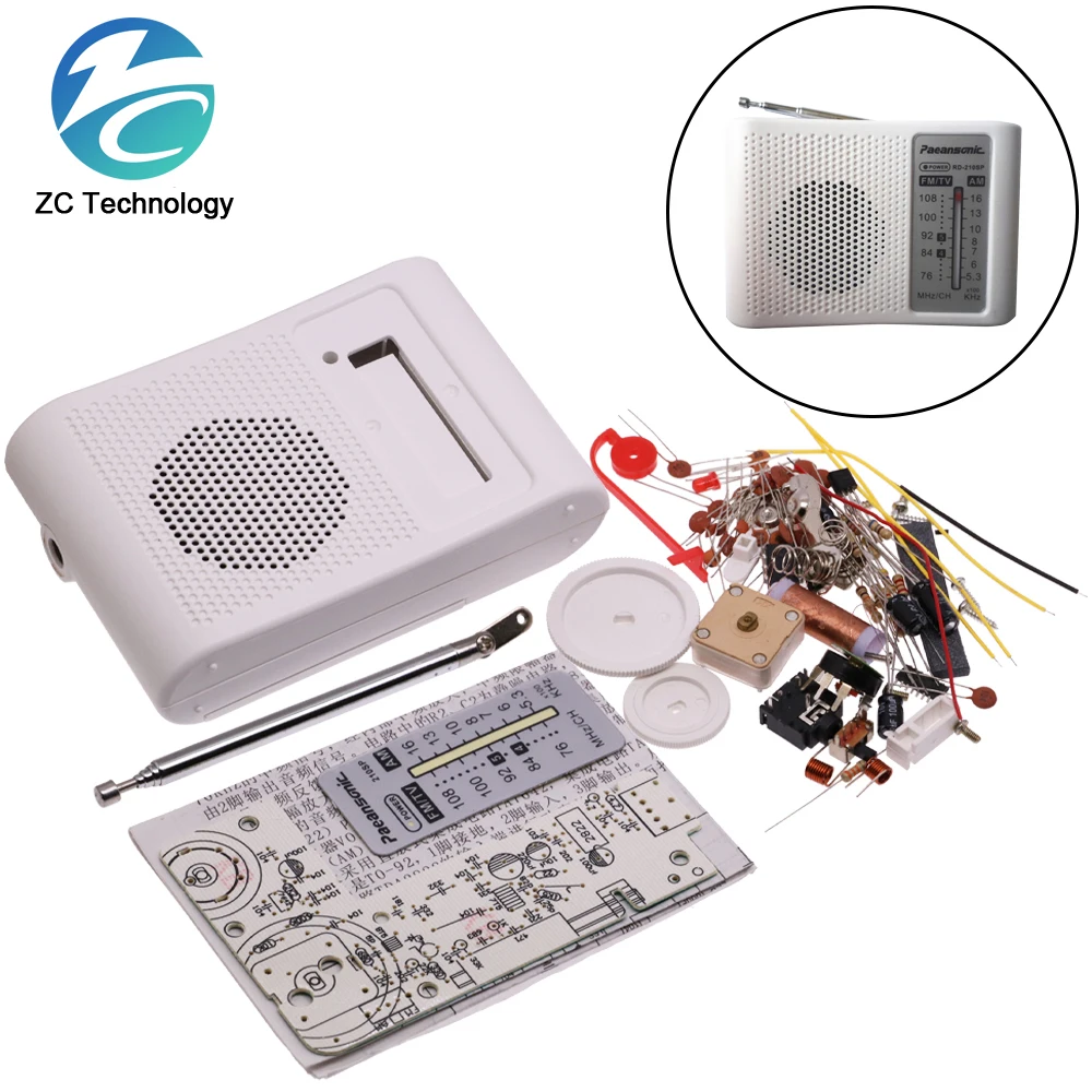 CF210SP AM/FM Stereo zestaw radia DIY elektroniczny zestaw montażu zestaw dla uczących się lipiec DropShip DIY laboratorium