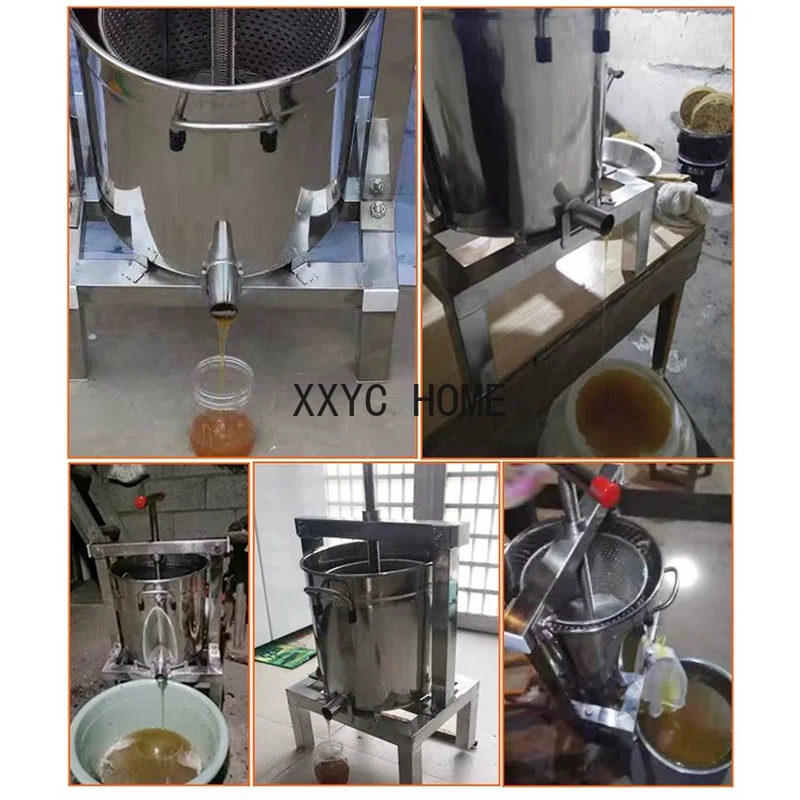 10L Manual Honey Press Machine Stainless Steel Beekeeping Equipment Tools Honey Paraffin Wax Press Machine Honey Rolling Mill NE