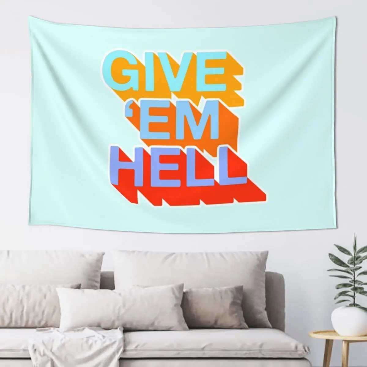 

Give 'em Hell Tapestry Bedrooms Decor Decorative Wall Murals Tapestry