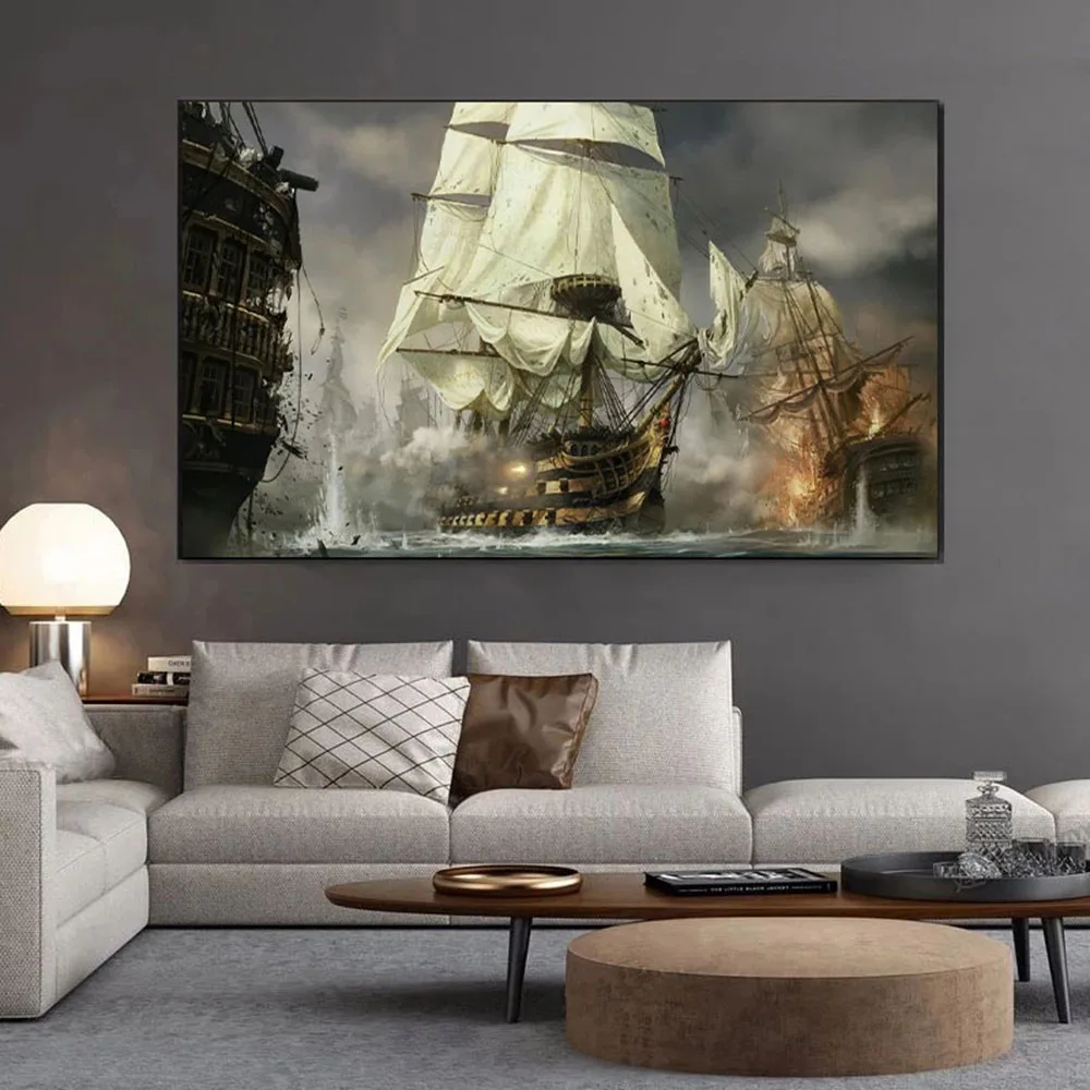 

Sailing Posters and Prints Classic Retro Canvas Paintings Wall Art Pictures for Living Room Home Decoration