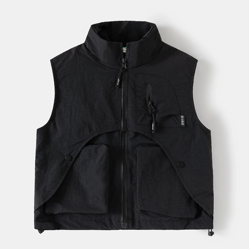 Boys Children's Clothing Spring Autumn Boys Vests Medium and Large Children Work Clothes Sleeveless Jackets Children's Tops