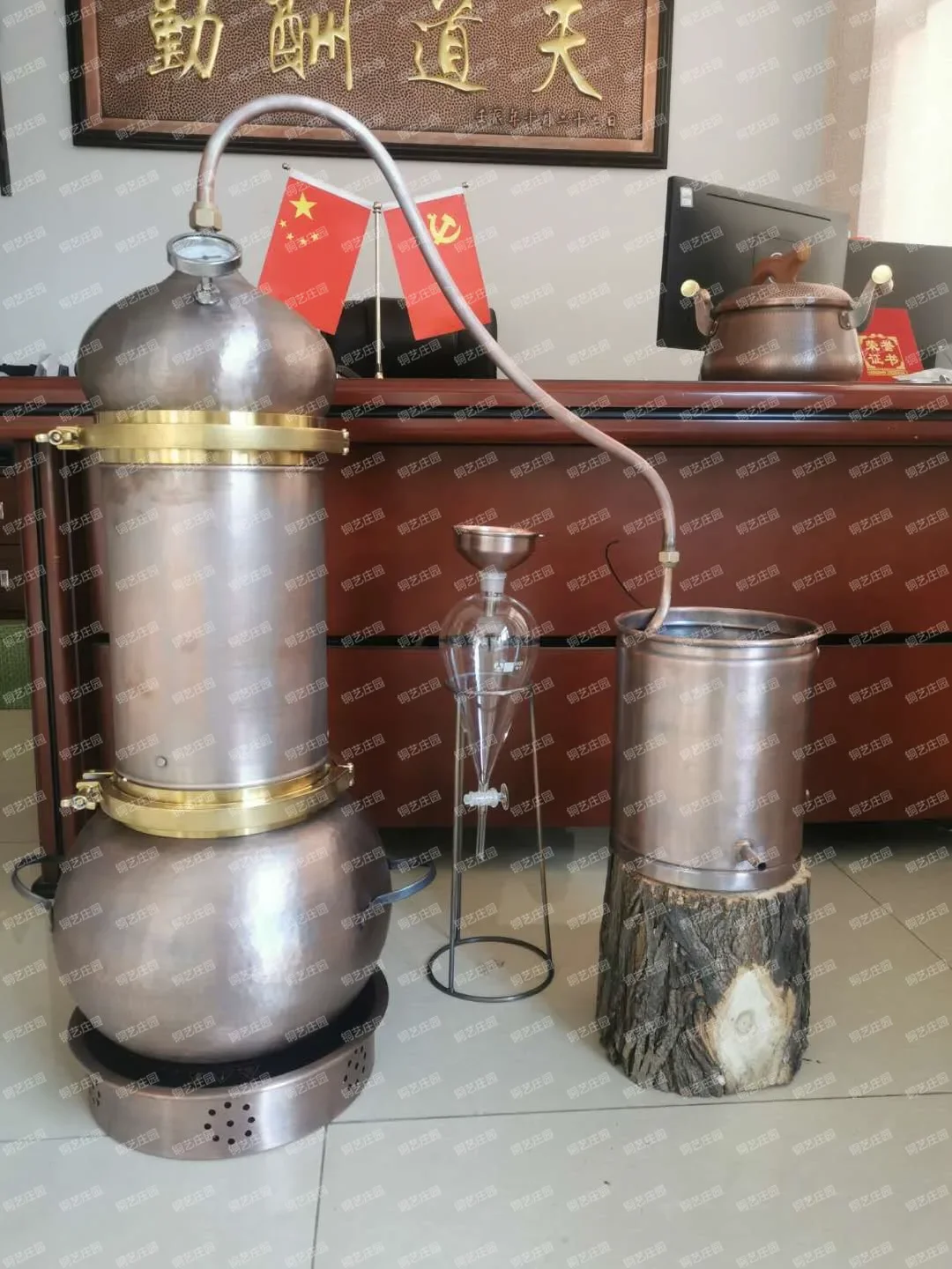 Copper Distillator Household Small Ancient Style Distillation Equipment Distiller Steamed Wine