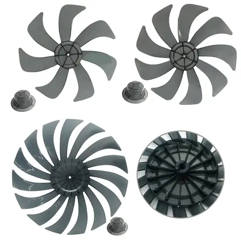 1pcs 14 Inch Floor Fan Table Fan Blade  7/9/15  Leaves With Nut Cover Household Plastic Fan Blade For Pedestal Standing Fan Part