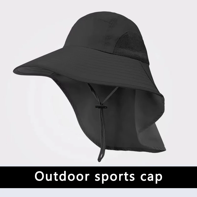 1 outdoor sport man fisherman hat, Big Hat Brim Sunscreen effect is better, suitable for outdoor travel, beach play, sea fishing