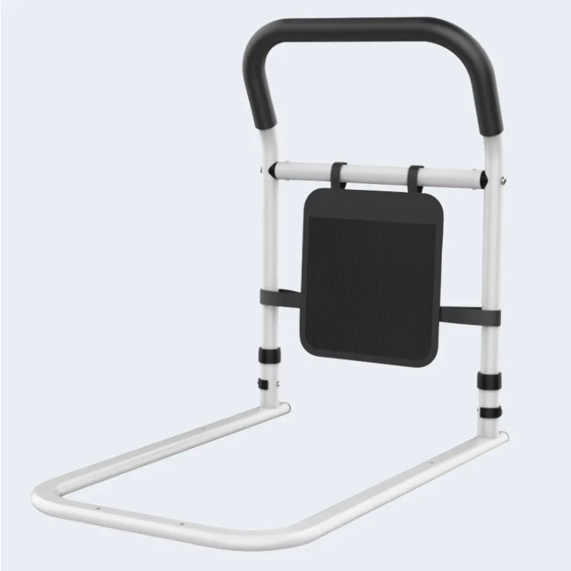 Foldable bedside armrest with no punching for disabled with armrest frame for elderly people to wake up with armrest