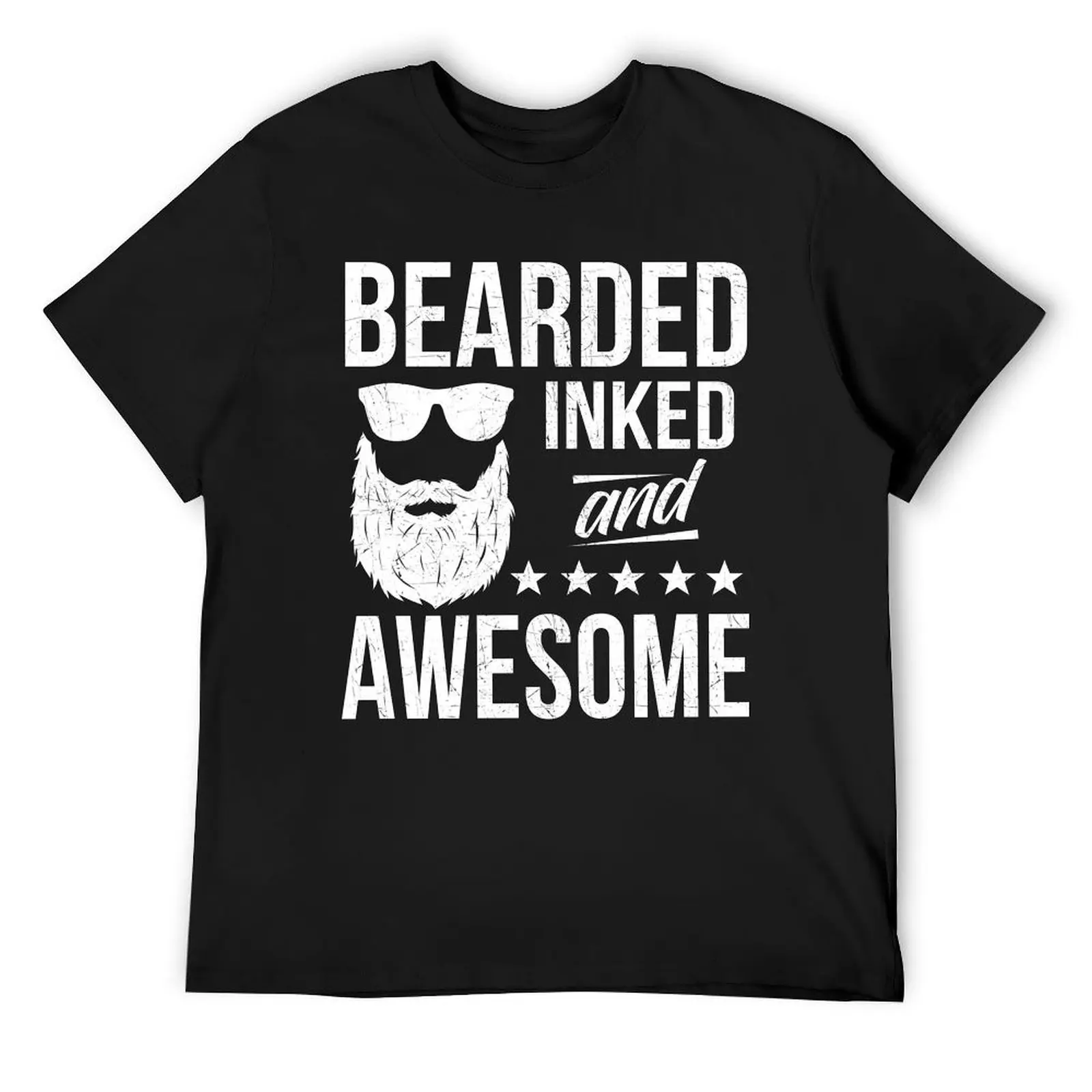 Bearded inked and awesome T-Shirt anime plus size tops boys whites summer tops mens t shirt graphic