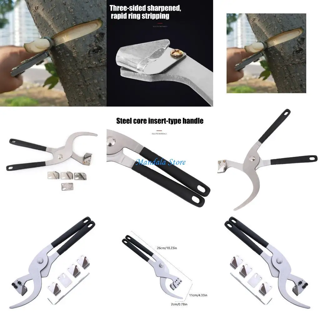 

U2JC Professional Fruit Tree Peeling Strippers Pliers Ergonomic Handle Grafting