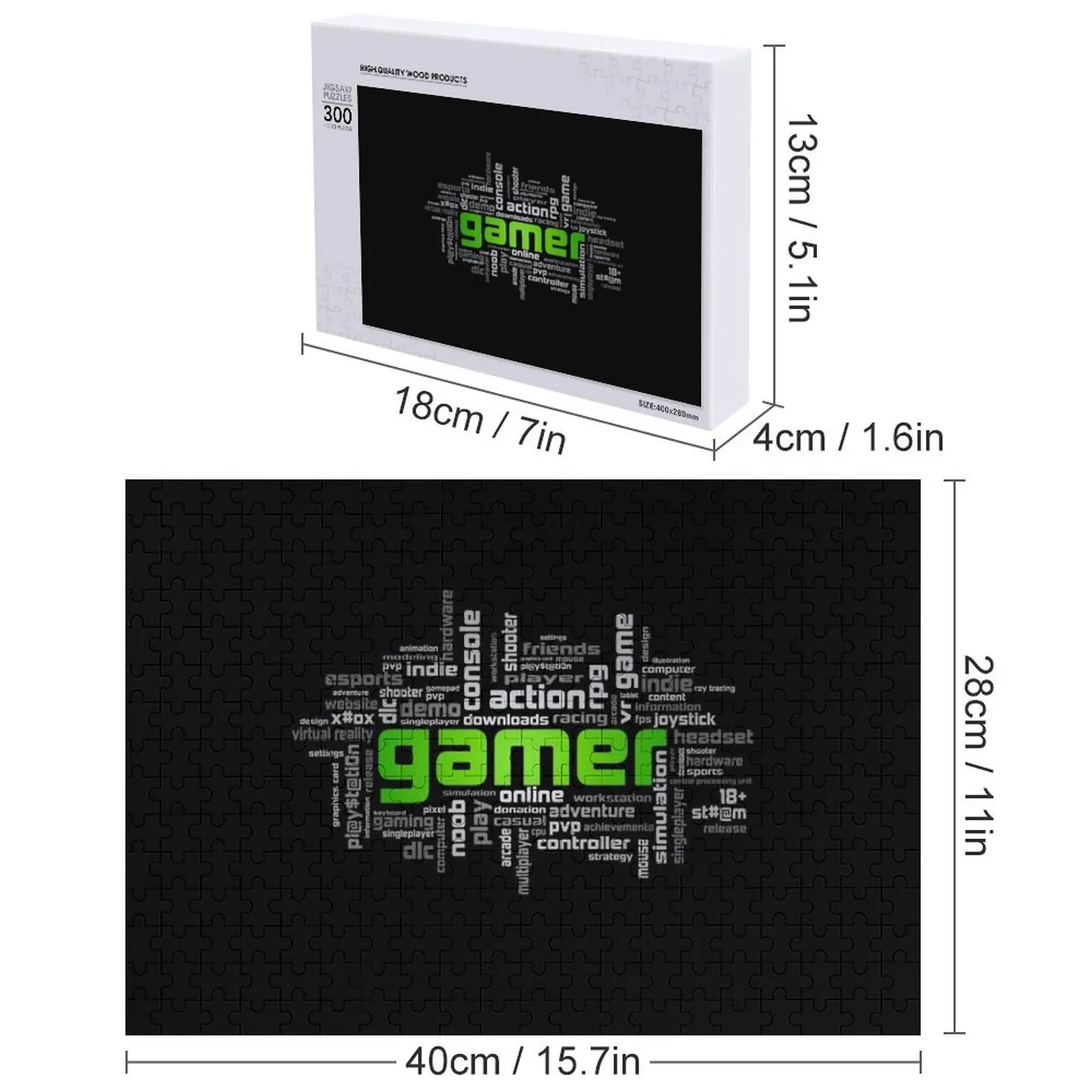 Thème Gamer XBVersion Puzzle Nom personnalisé Jouet enfant avec photo Puzzle