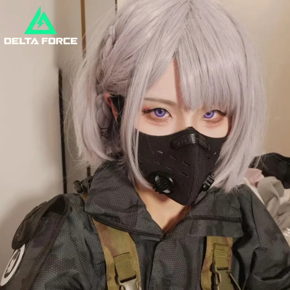 لعبة دلتا فورس ماي شياوين قناع تنكري أسود فاسق ستوما أقنعة الكبار للجنسين أزياء حفلة الهالوين زي الدعائم #2