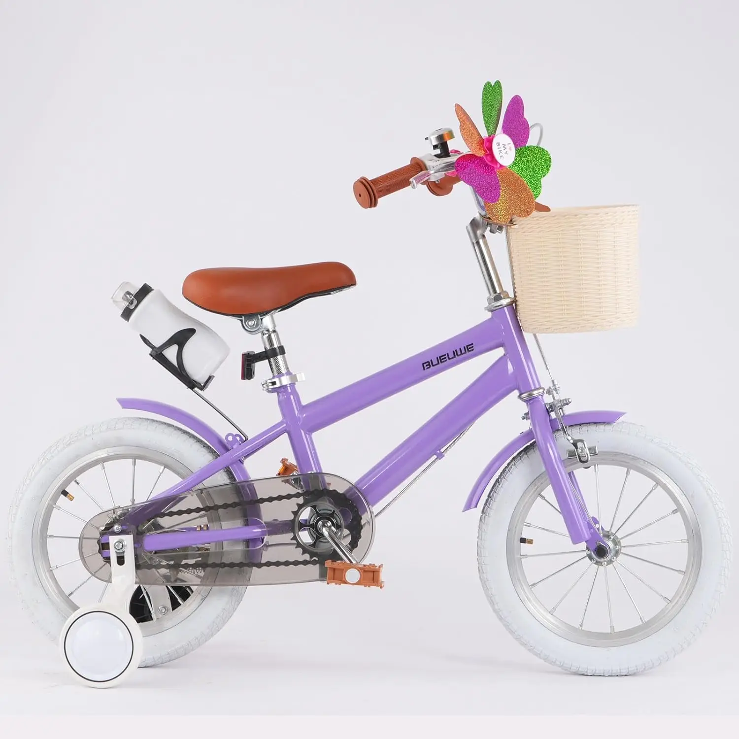 Kids Bike for Girls Ages 4-9, 16" & 20" Bicycle with Basket, Training Wheels & Water Bottle - Beginner Bike with Dual Brakes, Ad